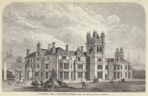 Overstone Hall, Northamptonshire (gravura) de English School