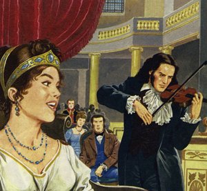 Paganini tornou-se maestro da corte em Lucca e compôs a sonata Napoleão de English School