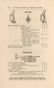 Página do Catálogo Ilustrado de Instrumentos Musicais de G Butler (gravura) de English School