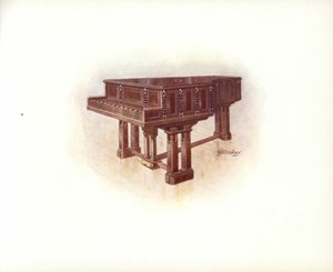 Página do Catálogo de Arte Steinway & Sons Art Catalogue (cor litho) de English School