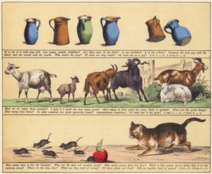 Página de The New Picture Book (litografia a cores) de English School