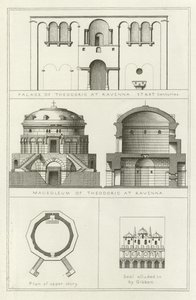 Palácio e mausoléu de Teodorico em Ravenna, Itália, 5º e 6º Séculos de English School