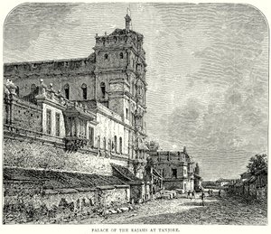 Palácio dos Rajás em Tanjore (gravura) de English School
