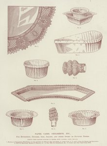Caixas de papel, ornamentos, etc de English School