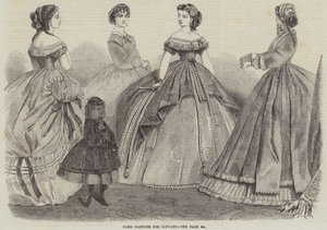 Paris Fashions para Janeiro (gravura) de English School