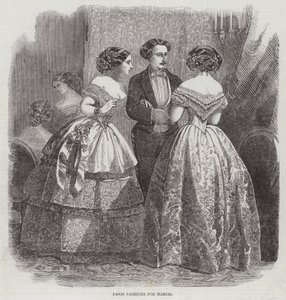 Paris Fashions for March (gravura) de English School