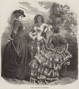 Paris Fashions para outubro (gravura) de English School