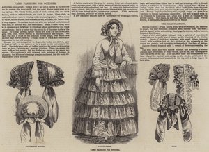 Paris Fashions para outubro (gravura) de English School