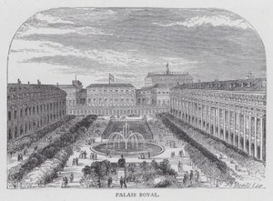 Paris, Palais Royal (gravura) de English School