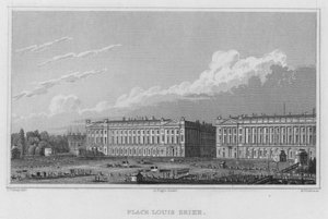 Paris, Place Louis Seize (gravura) de English School