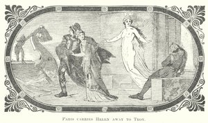 Páris leva Helena para Troia (gravura) de English School