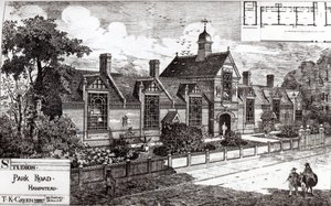Park Road, Hampstead, do The Building News, 3 de setembro de 1880 de English School