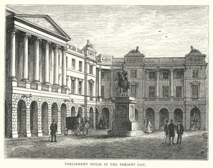 Parlamento no dia de hoje (gravura) de English School