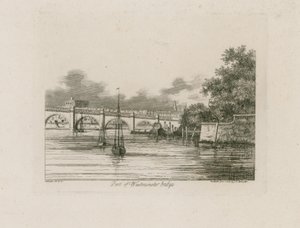 Parte da ponte de westminster de English School