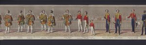 Parte do panorama do casamento da Rainha Vitória, c.1840 (aquatint colorido à mão) de English School