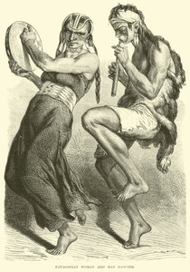 Mulher da Patagônia e homem dançando de English School