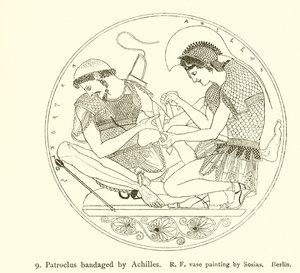 Pátroclo enfaixado por Aquiles de English School