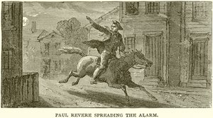 Paul Revere espalhando o alarme de English School