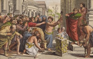 Paul e Barnabus em Lystra (chromolitho) de English School