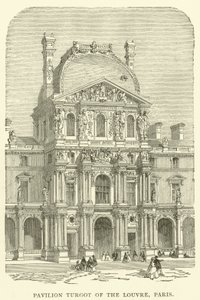 Pavilhão Turgot do Louvre, Paris (gravura) de English School