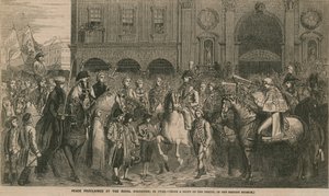 A paz proclamada no Royal Exchange em 1748 de English School