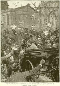 Paz com Honra: Recepção de Lord Beaconsfield e Lord Salisbury em Charing Cross de English School