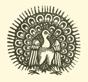 Pavão (xilogravura) de English School