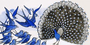 Pavão e outras aves de English School