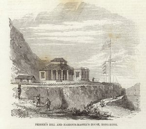 Pedestres, colina, e, porto-mestres, casa, hong kong de English School