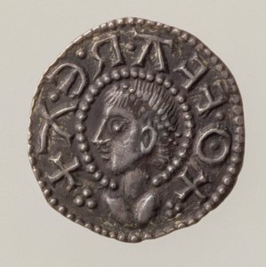 Penny of Offa, rei da Mércia, 757-96 (anverso) (prata) (para reverso ver 168072)