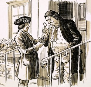 Os correios de Edimburgo, de Peter Williamson, eram chamados de caddies de English School
