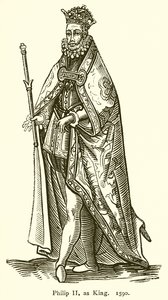 Filipe II como rei. 1590 de English School