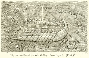 Galera de Guerra Fenícia; de Layard de English School