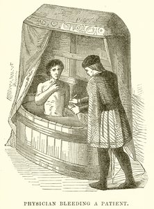 Médico sangrando um paciente de English School