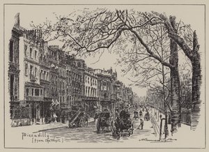 Piccadilly, do Oeste (gravura) de English School