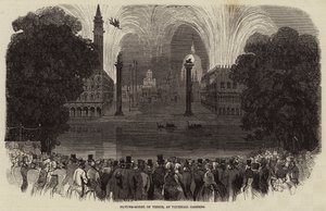 Fotografia-Modelo de Veneza, em Vauxhall Gardens (gravura) de English School