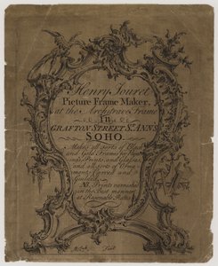Picture Frame Maker, Henry Jouret, cartão comercial de English School