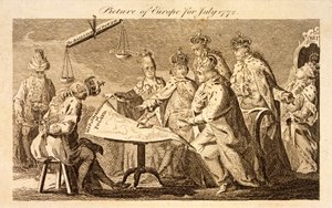 Foto da Europa para Julho de 1772, c.1772 (gravura) de English School
