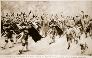 Pied Pipers da cidade de Londres: como a música selvagem das Highlands ajudou a aumentar as fileiras de combatentes britânicos, 1914-19 de English School