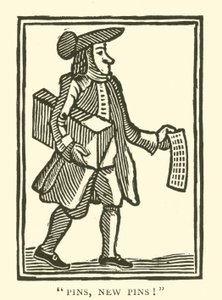 Vendedor de alfinetes (xilogravura) de English School
