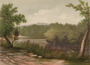 Locais mencionados na Bíblia: O rio Jordão (cromolitho) de English School