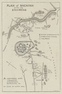 Plano de Bacninh com seus arredores (gravura) de English School