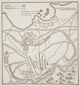 Plano da Batalha de Culloden, 16 de abril de 1746 de English School