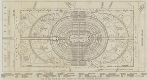 Planta do Palácio e Parque projetada para a Exposição Universal de Paris de 1867 (gravura) de English School