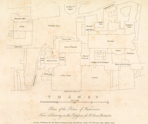 Plano do Palácio de Westminster, Londres de English School