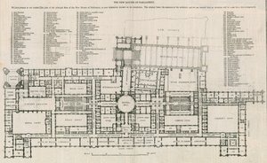 Plano das novas Casas do Parlamento de English School