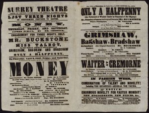 Playbill emitido pelo Surrey Theatre de English School