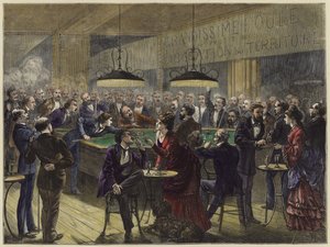 Jogando sinuca em um café em Paris para ajudar o Fundo de Liberação Territorial de English School