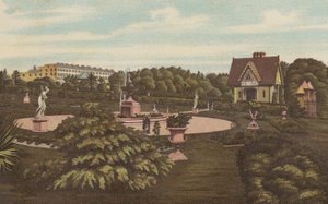 Plymouth: Loja e Jardins Suíços, Parque Devonport (cor litho) de English School