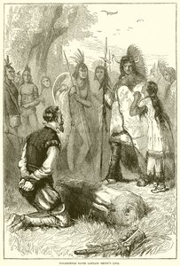 Pocahontas salva a vida do capitão Smith de English School